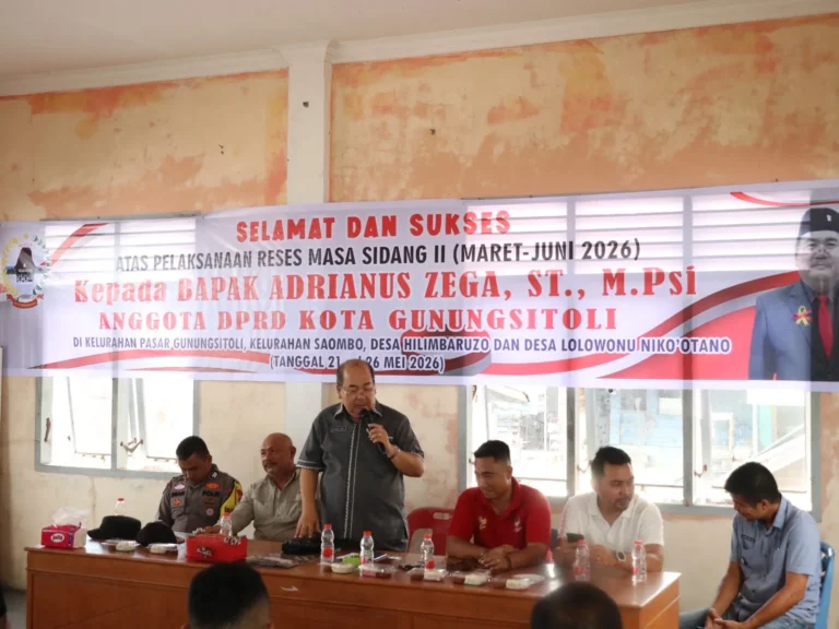 Reses Di Kelurahan Saombo, Adrianus Zega Tampung Keluhan Masyarakat